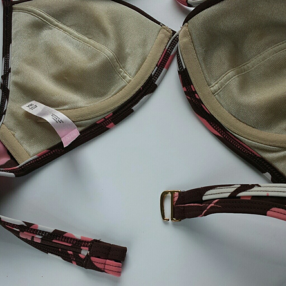 Victoria's Secret Brown Floral Print Bikini 36-A - Picture 6 of 8